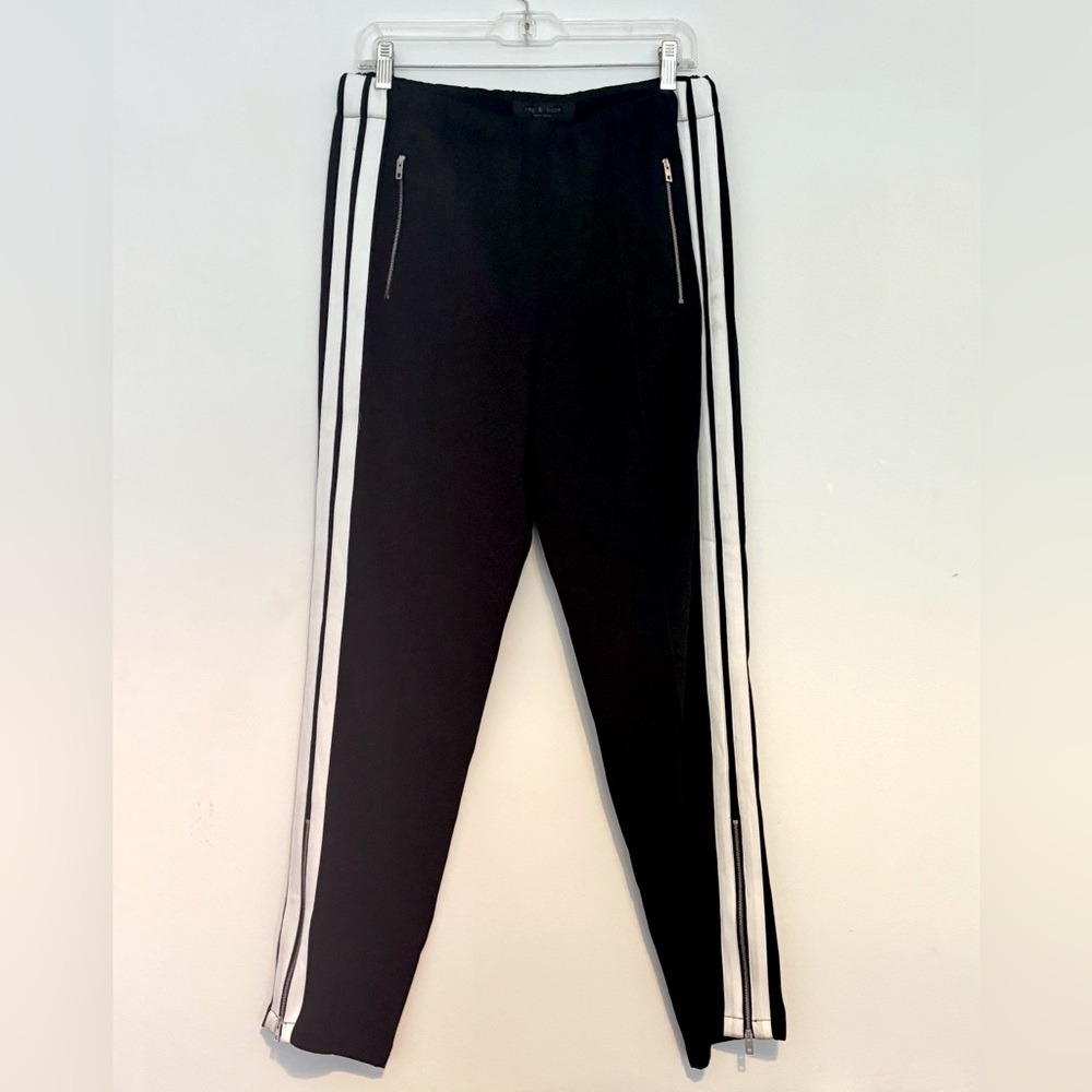 Rag & Bone Striped Zipper Track Pant Size Small - image 4